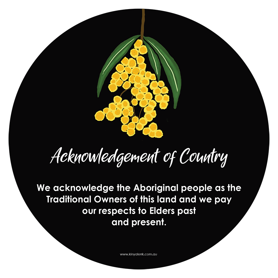 Golden Wattle Acknowledgement of Country Plaque Kinya Lerrk