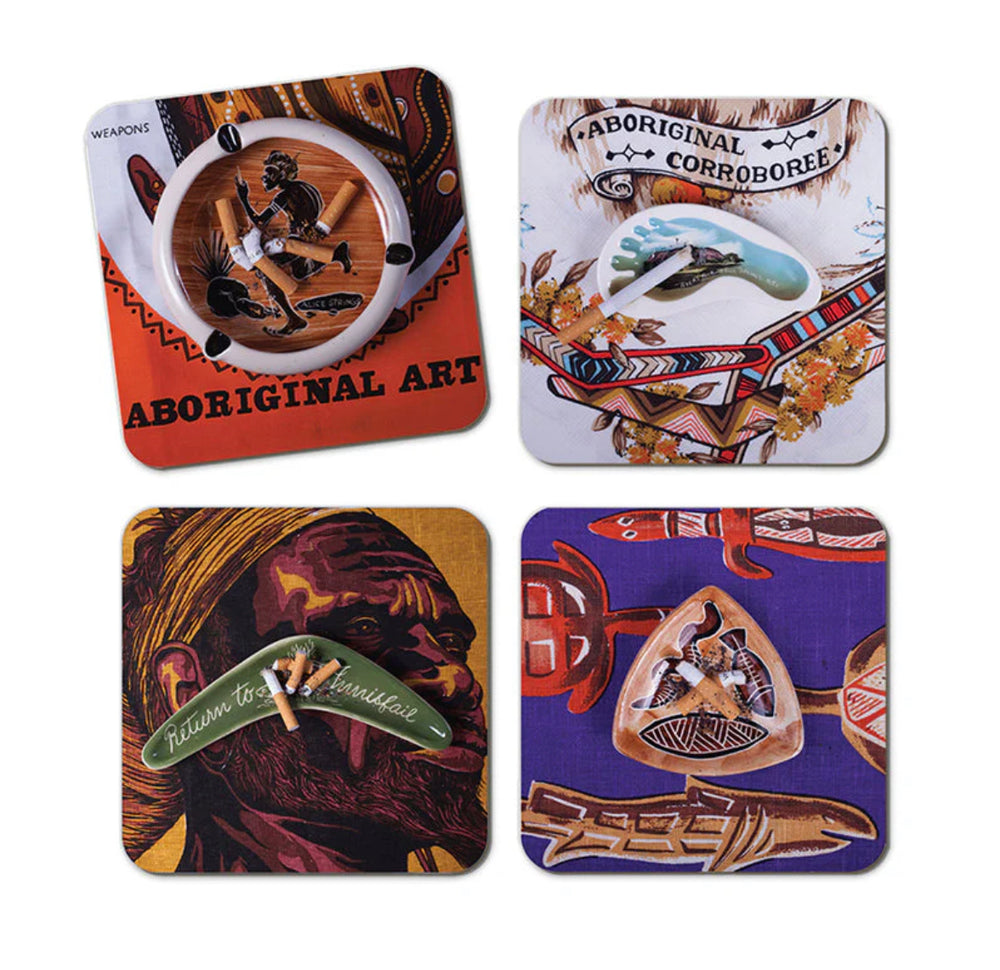 Tony Albert Set of 4 Cork-board Coasters