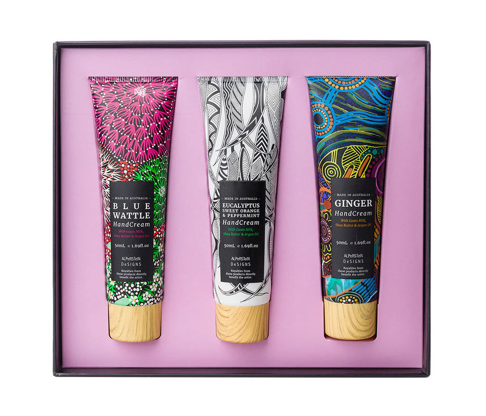 
                  
                    Alperstein Handcream Trio Set - Blue Wattle, Eucalyptus, Ginger
                  
                