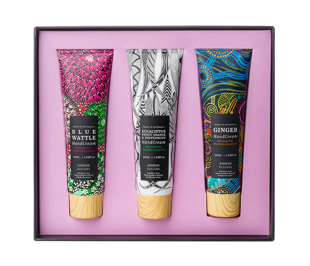 
                  
                    Alperstein Handcream Trio Set - Blue Wattle, Eucalyptus, Ginger
                  
                