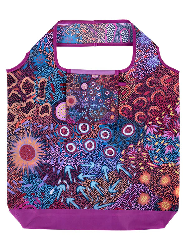 Aboriginal Recycled Plastic Bottle Tote Bag 45cm  - Women's Dreaming
