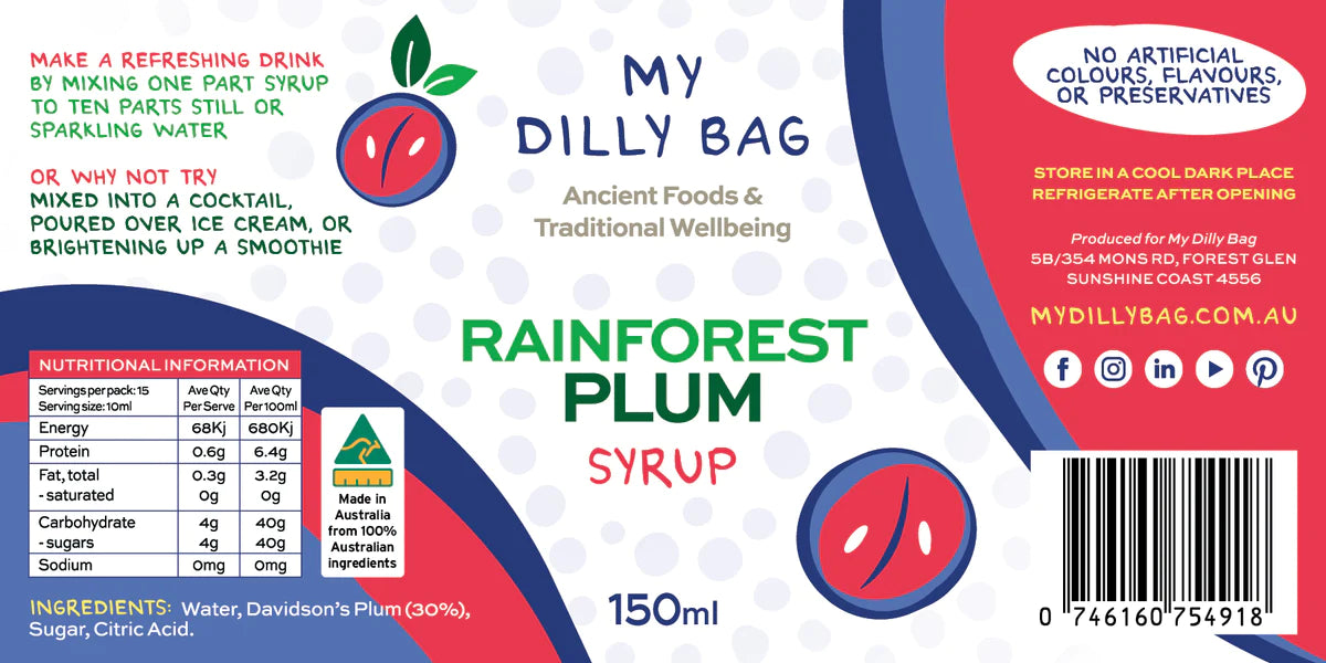 
                  
                    My Dilly Bag Rainforest Plum Syrup - 150ml
                  
                