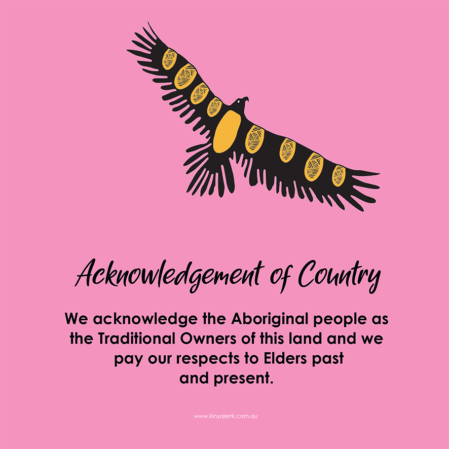 
                  
                    Pink Bunjil the Creator Acknowledgement of Country
                  
                