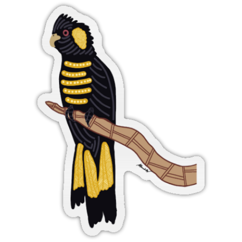 Yellow Tail Cockatoo Sticker