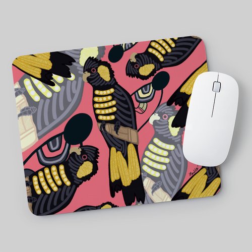 Pink Cockatoo Journey Mouse pad