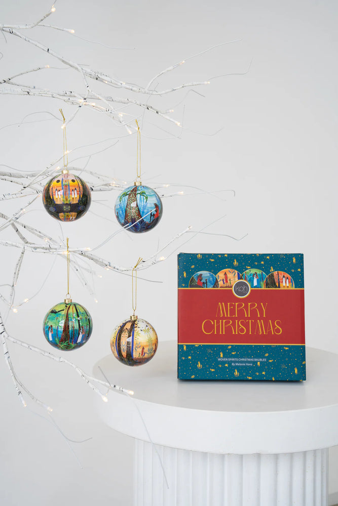 
                  
                    Aboriginal Woven Hearts 4Pack Baubles
                  
                