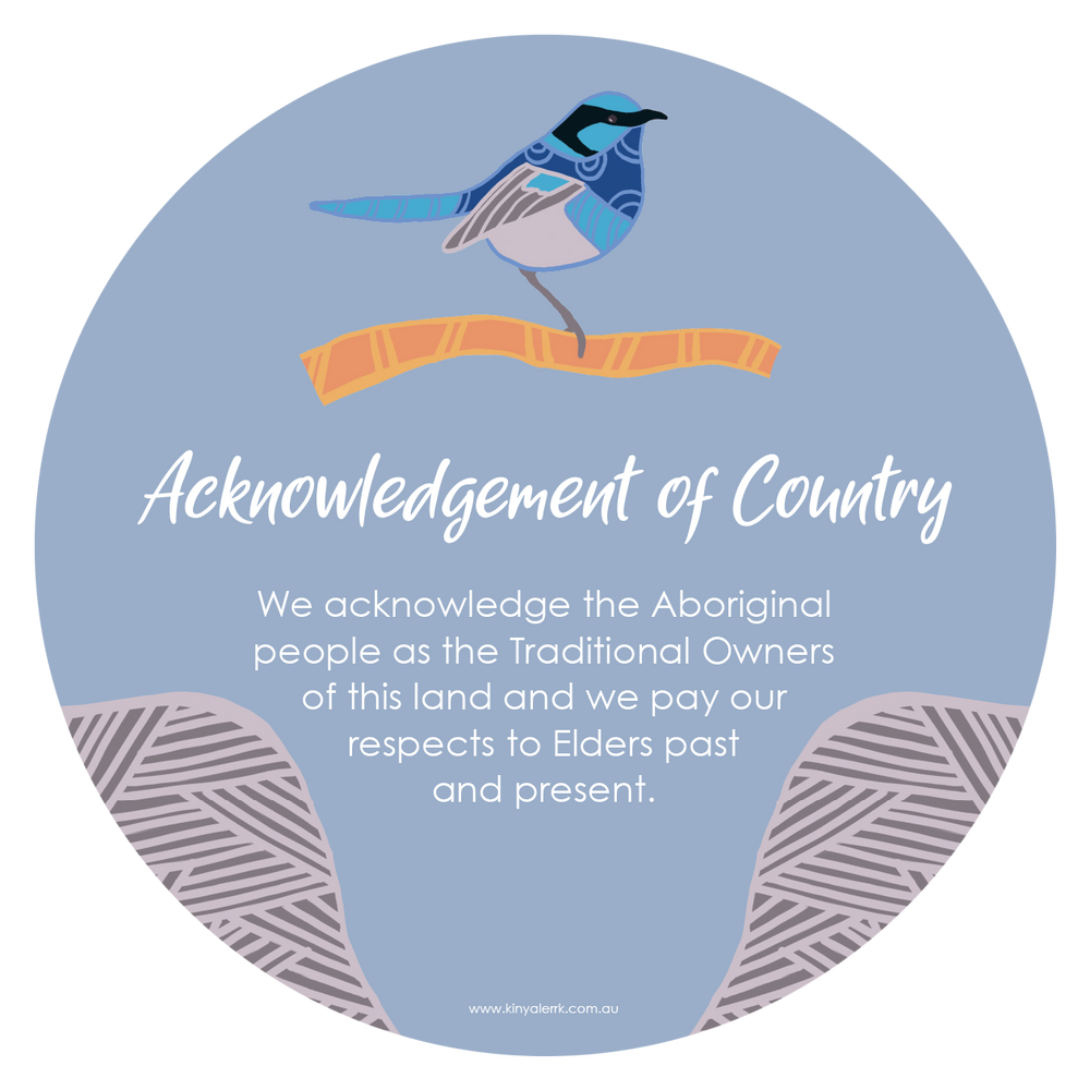 Blue Wren Acknowledgement of Country Plaque