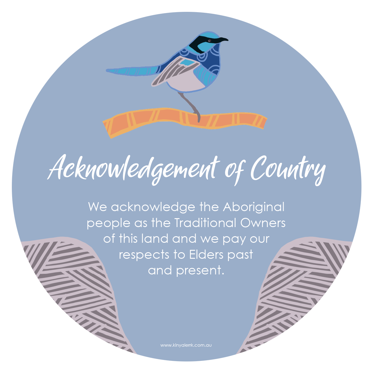 
                  
                    Blue Wren Acknowledgement of Country Plaque
                  
                