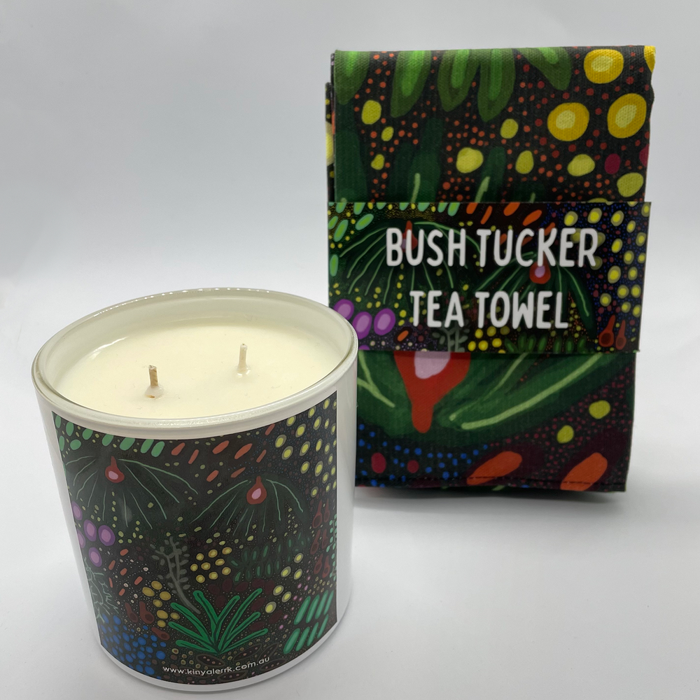 Bush Tucker Candle and Tea Towel Set