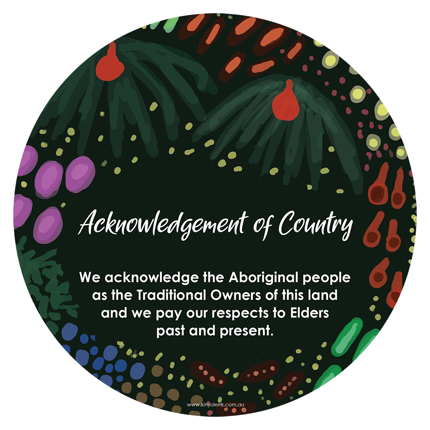 Bush Tucker Acknowledgement of Country Plaque