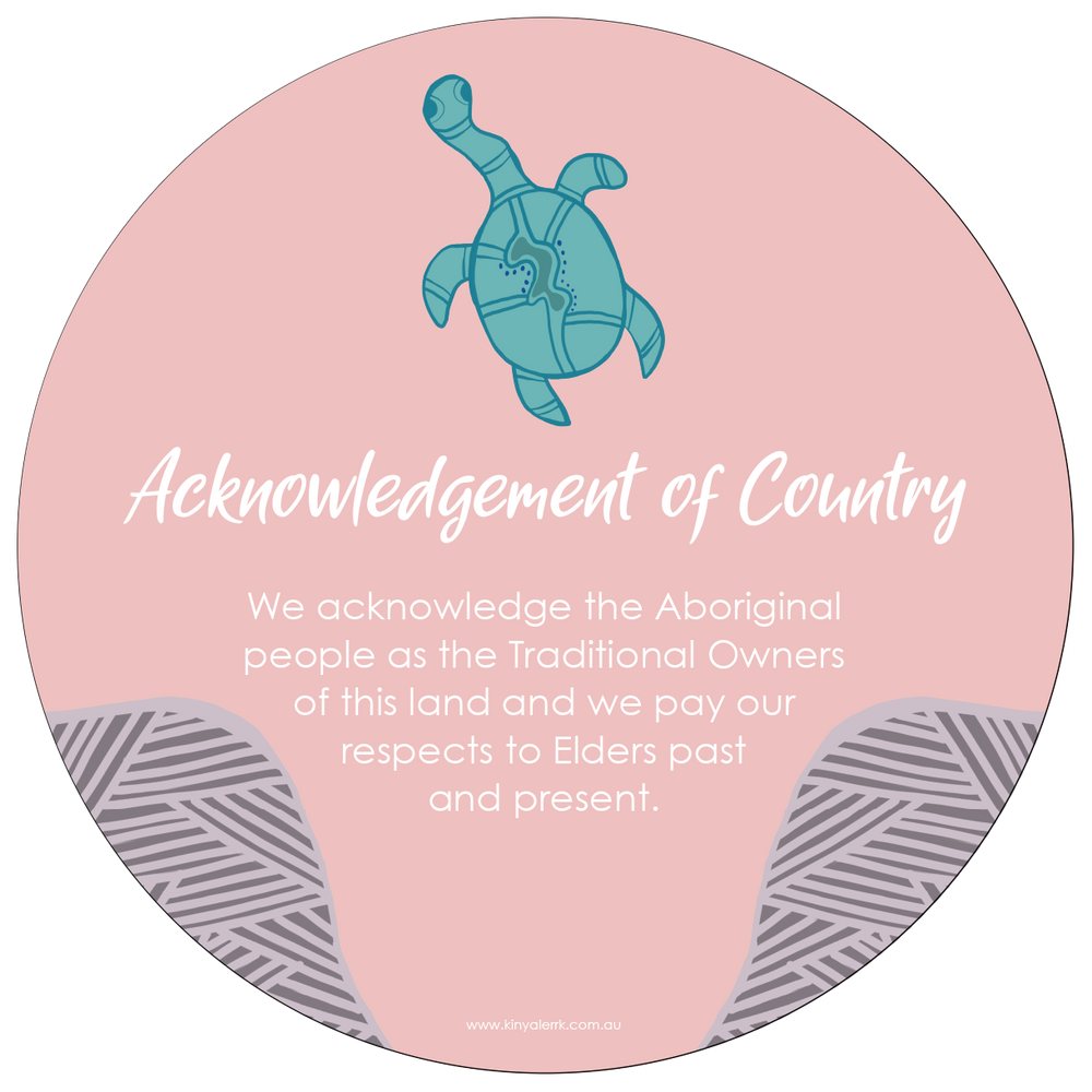 Long Neck Turtle Acknowledgement of Country Plaque